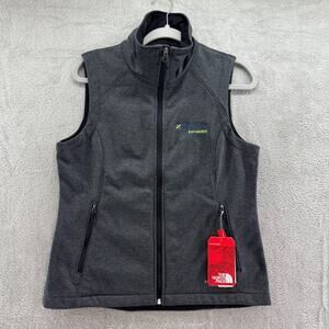 The North Face Sweater Women M Heather Dark Gray Full Zip Ridgeline Vest Hike